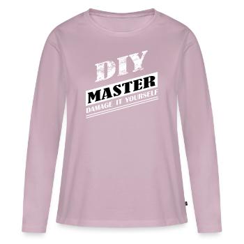 Maître du bricolage - T-shirt manches longues Premium bio Femme - rose poudré - Devant - Julia (174cm)