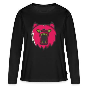 Bear - Women's Premium Organic Long Sleeve Shirt - black - Front - Julia (174cm)