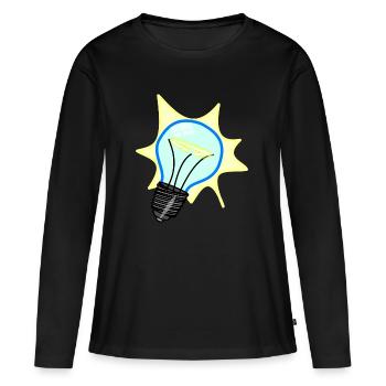 ampoule ampoule Ampoules lamp13 - T-shirt manches longues Premium bio Femme - noir - Devant - Julia (174cm)