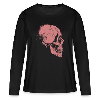 squelette - T-shirt manches longues Premium bio Femme - noir - Devant - Julia (174cm)