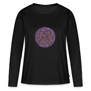 Omega-Sehtest - Frauen Premium Bio Langarmshirt - Schwarz - Vorne - Julia (174cm)