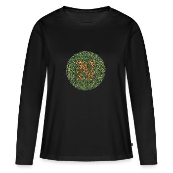Nu test d'oeil - T-shirt manches longues Premium bio Femme - noir - Devant - Julia (174cm)