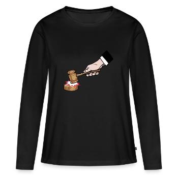 juge - T-shirt manches longues Premium bio Femme - noir - Devant - Julia (174cm)