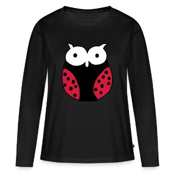 Coccinelle brute - T-shirt manches longues Premium bio Femme - noir - Devant - Julia (174cm)