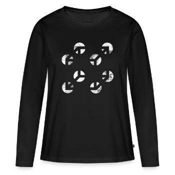 dés illusions tshirt - T-shirt manches longues Premium bio Femme - noir - Devant - Julia (174cm)