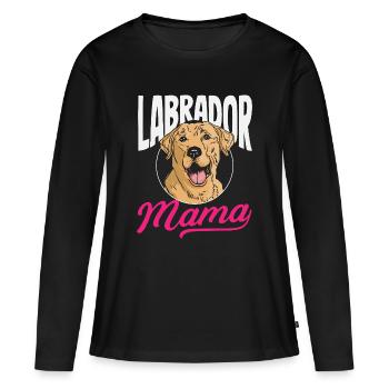 Astuces du Labrador - T-shirt manches longues Premium bio Femme - noir - Devant - Julia (174cm)