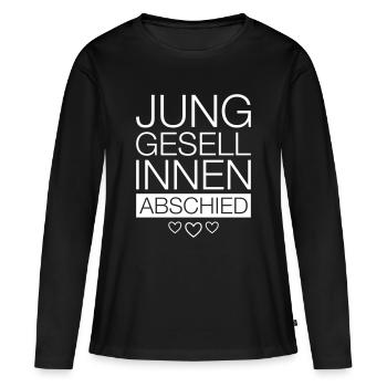 Hélice d’adieu Féle - T-shirt manches longues Premium bio Femme - noir - Devant - Julia (174cm)
