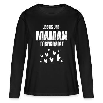 I'm a great mom - Women's Premium Organic Long Sleeve Shirt - black - Front - Julia (174cm)