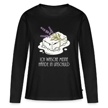 Soaps Foam Lavender Hobby - Women's Premium Organic Long Sleeve Shirt - black - Front - Julia (174cm)