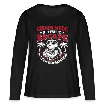 Groom Mode Escape Junggesellenabschied - Frauen Premium Bio Langarmshirt - Schwarz - Vorne - Julia (174cm)