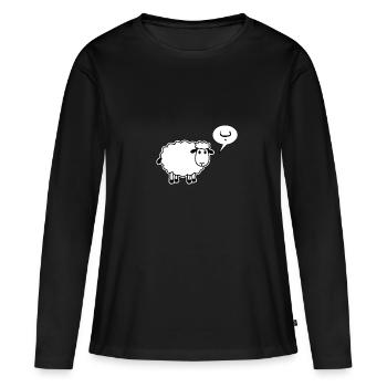 The Sheep says Ba - Women's Premium Organic Long Sleeve Shirt - black - Front - Julia (174cm)