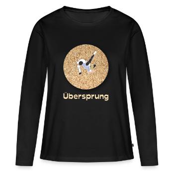 Schweizer Schwinger Design - Frauen Premium Bio Langarmshirt - Schwarz - Vorne - Julia (174cm)