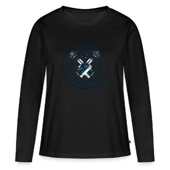 Vapenation transparente - T-shirt manches longues Premium bio Femme - noir - Devant - Julia (174cm)