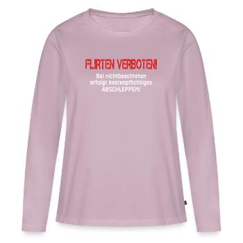 Flirting Prohibited for Singles - Women's Premium Organic Long Sleeve Shirt - dusky pink - Front - Julia (174cm)