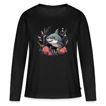 Baby White Shark 2 - Women's Premium Organic Long Sleeve Shirt - black - Front - Julia (174cm)