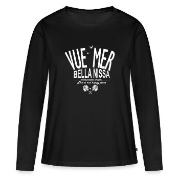 Vue Mer Bella Nissa - T-shirt manches longues Premium bio Femme - noir - Devant - Julia (174cm)