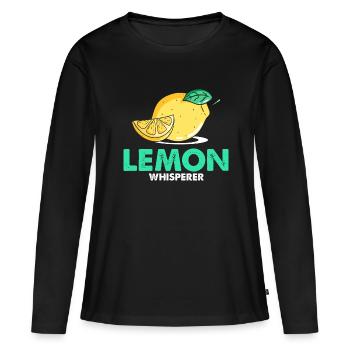 Limonade Limonade Limonade Limonade Stand Design - T-shirt manches longues Premium bio Femme - noir - Devant - Julia (174cm)