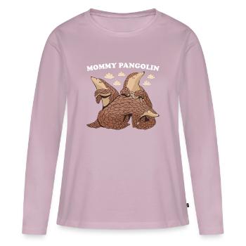 Mommy Pangolin - Women's Premium Organic Long Sleeve Shirt - dusky pink - Front - Julia (174cm)