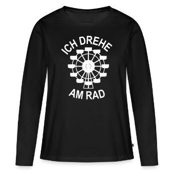 Riesenrad - Frauen Premium Bio Langarmshirt - Schwarz - Vorne - Julia (174cm)