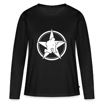 soldier - Women's Premium Organic Long Sleeve Shirt - black - Front - Julia (174cm)