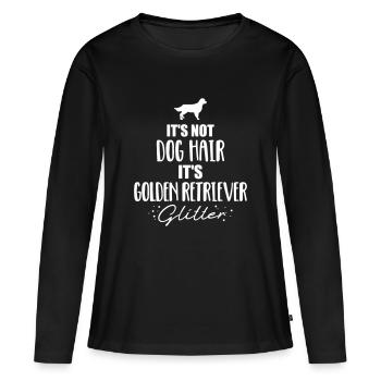 Golden Retriever - T-shirt manches longues Premium bio Femme - noir - Devant - Julia (174cm)