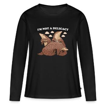 Je ne suis pas un pangolin délicat - T-shirt manches longues Premium bio Femme - noir - Devant - Julia (174cm)