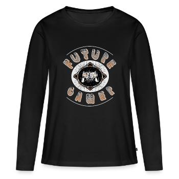 Futur joueur - T-shirt manches longues Premium bio Femme - noir - Devant - Julia (174cm)