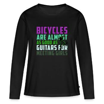 Unnamed Project 63 - Women's Premium Organic Long Sleeve Shirt - black - Front - Julia (174cm)