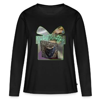 Du bist wichtig - Frauen Premium Bio Langarmshirt - Schwarz - Vorne - Julia (174cm)
