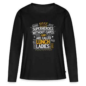The real superheroines - Women's Premium Organic Long Sleeve Shirt - black - Front - Julia (174cm)