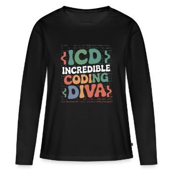 Passionate coding - Women's Premium Organic Long Sleeve Shirt - black - Front - Julia (174cm)