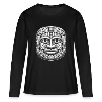 Masque - T-shirt manches longues Premium bio Femme - noir - Devant - Julia (174cm)