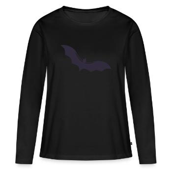 Chauve-souris - T-shirt manches longues Premium bio Femme - noir - Devant - Julia (174cm)