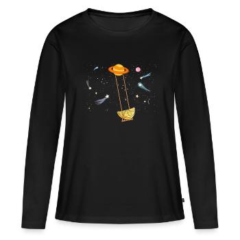 Limonade Limonade Limonade Limonade Stand Design - T-shirt manches longues Premium bio Femme - noir - Devant - Julia (174cm)