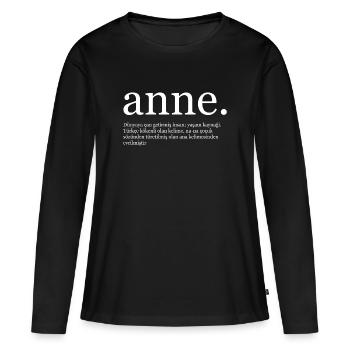 Anne Mutter Lügat meaning Old Turkish gift - Women's Premium Organic Long Sleeve Shirt - black - Front - Julia (174cm)