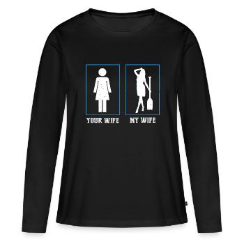 Drachenboot Trainer und Drachenboot - Frauen Premium Bio Langarmshirt - Schwarz - Vorne - Julia (174cm)