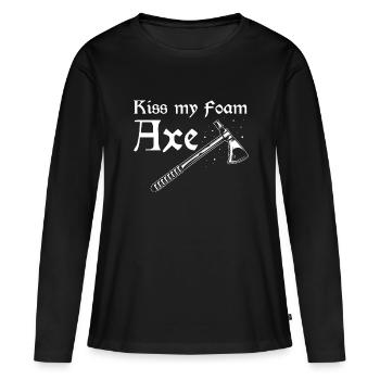 Citation de jeu de rôle pour Larper et Larp - T-shirt manches longues Premium bio Femme - noir - Devant - Julia (174cm)