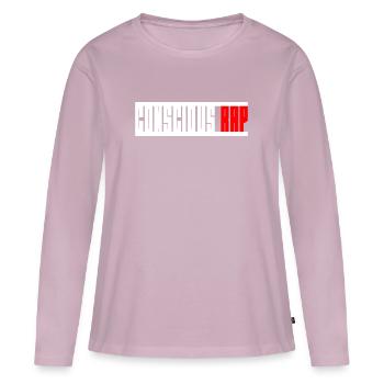 Culture Rap Hip Hop Consciente - T-shirt manches longues Premium bio Femme - rose poudré - Devant - Julia (174cm)