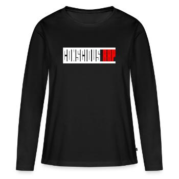 Conscious Rap Hip Hop Culture - Women's Premium Organic Long Sleeve Shirt - black - Front - Julia (174cm)