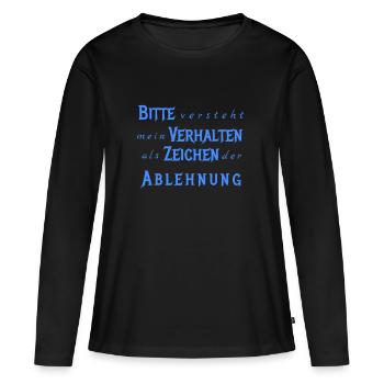 IMG 20181006 211657 - T-shirt manches longues Premium bio Femme - noir - Devant - Julia (174cm)