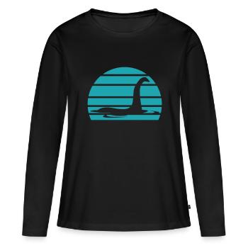 Drôle de monstre du Loch Ness Cryptozoologie Nessie - T-shirt manches longues Premium bio Femme - noir - Devant - Julia (174cm)