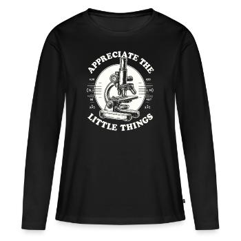 Microscope - Women's Premium Organic Long Sleeve Shirt - black - Front - Julia (174cm)
