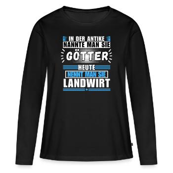 Les dieux dans l’Antiquité. Aujourd’hui agriculteur - T-shirt manches longues Premium bio Femme - noir - Devant - Julia (174cm)