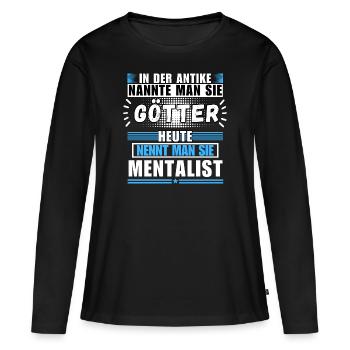 Les dieux dans l’Antiquité. Aujourd’hui Mentaliste - T-shirt manches longues Premium bio Femme - noir - Devant - Julia (174cm)