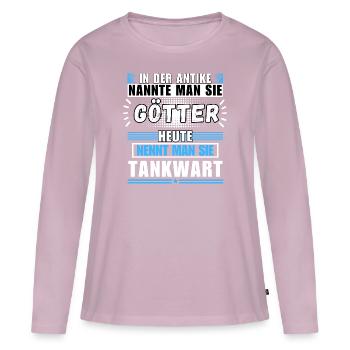 Götter in der Antike. Heute Tankwart - Frauen Premium Bio Langarmshirt - Altrosa - Vorne - Julia (174cm)