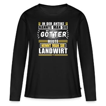 Dieux dans l'Antiquité. Aujourd'hui un agriculteur - T-shirt manches longues Premium bio Femme - noir - Devant - Julia (174cm)