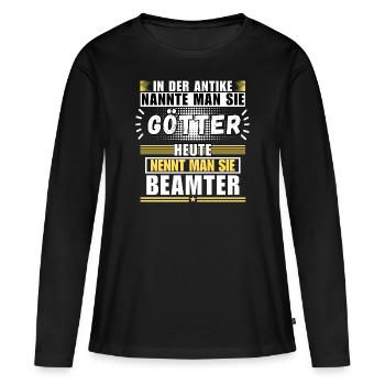 Dieux dans l'Antiquité. Aujourd'hui fonctionnaire - T-shirt manches longues Premium bio Femme - noir - Devant - Julia (174cm)
