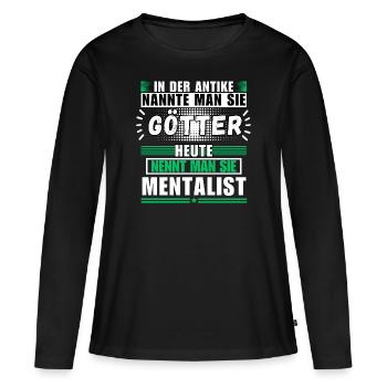 Les dieux dans l’Antiquité. Aujourd’hui Mentaliste - T-shirt manches longues Premium bio Femme - noir - Devant - Julia (174cm)