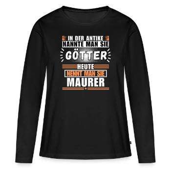 Les dieux dans l’Antiquité. Aujourd’hui, maçon - T-shirt manches longues Premium bio Femme - noir - Devant - Julia (174cm)