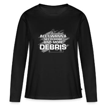 Démolition et rénovation de maisons - T-shirt manches longues Premium bio Femme - noir - Devant - Julia (174cm)